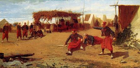 (image for) Handmade oil painting Copy paintings of famous artists Winslow Homers Paintings Pitching Quoits (aka P
